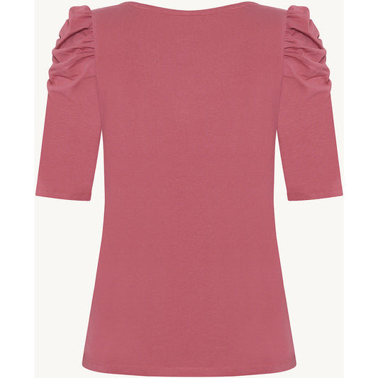 CLAIRE CWAdrienne draped T-Shirt T-shirt L/S 3726 Rose Wine