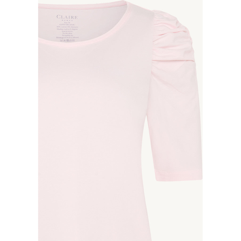 CLAIRE CWAdrienne draped T-Shirt T-shirt L/S 4306 Pink Touch