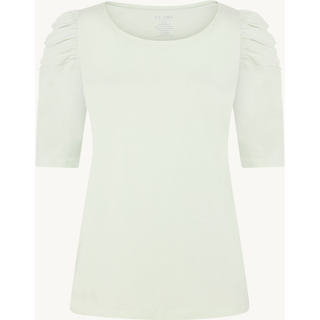 CLAIRE CWAdrienne draped T-Shirt T-shirt L/S 4422 Pale Aqua