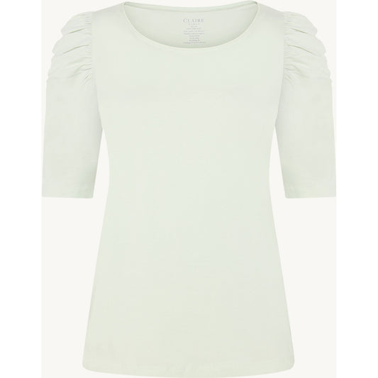 CLAIRE CWAdrienne draped T-Shirt T-shirt L/S 4422 Pale Aqua