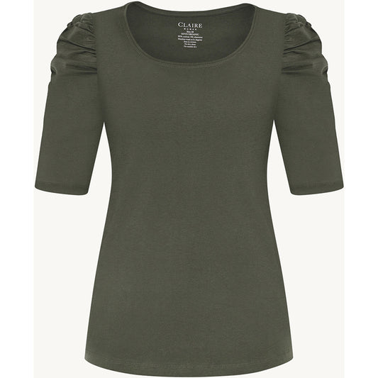 CLAIRE CWAdrienne draped T-Shirt T-shirt L/S 4480 Old Forest