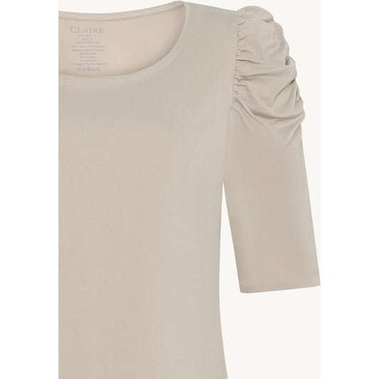 CLAIRE CWAdrienne draped T-Shirt T-shirt L/S 4538 Feather