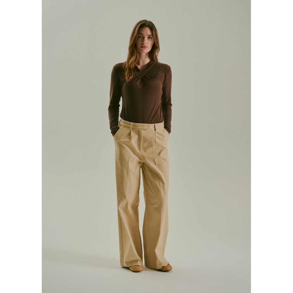 CLAIRE CWAlayah T-shirt L/S 4562 Bitter Chocolate