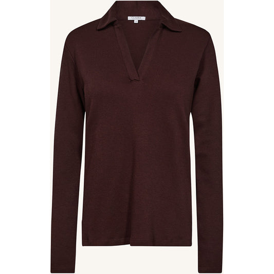 CLAIRE CWAmaya T-shirt L/S 4565 Chocolate