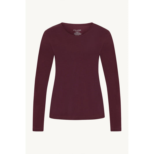 CLAIRE CWAmy T-shirt L/S 3748 Wineberry