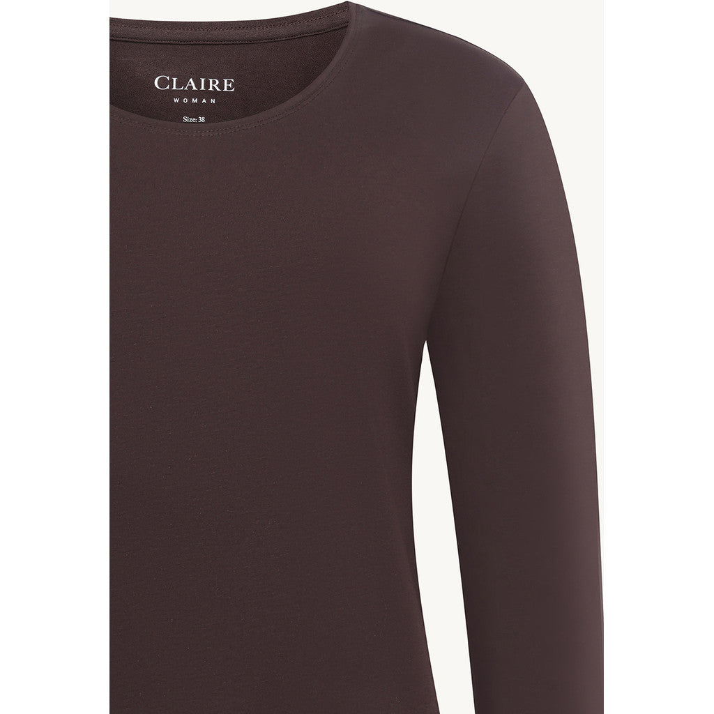 CLAIRE CWAmy T-shirt L/S 4565 Chocolate
