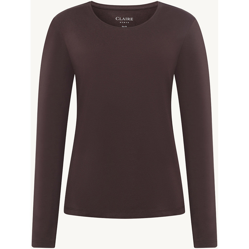 CLAIRE CWAmy T-shirt L/S 4565 Chocolate