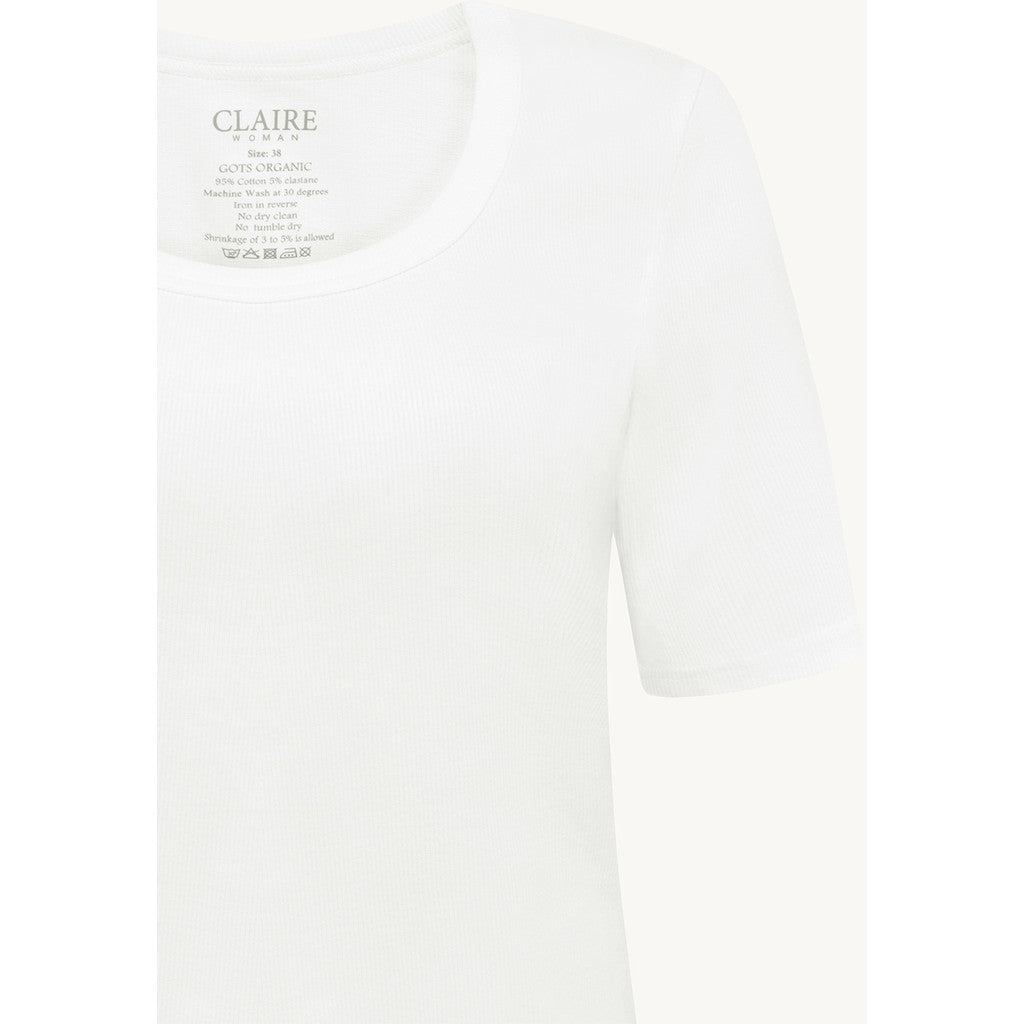 CLAIRE CWAstrid T-shirt S/S 3246 White
