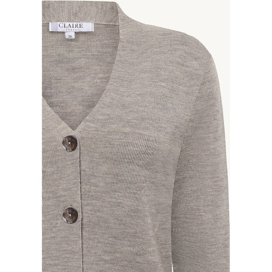 CLAIRE CWCait Cardigan 14522 Fossil Melange