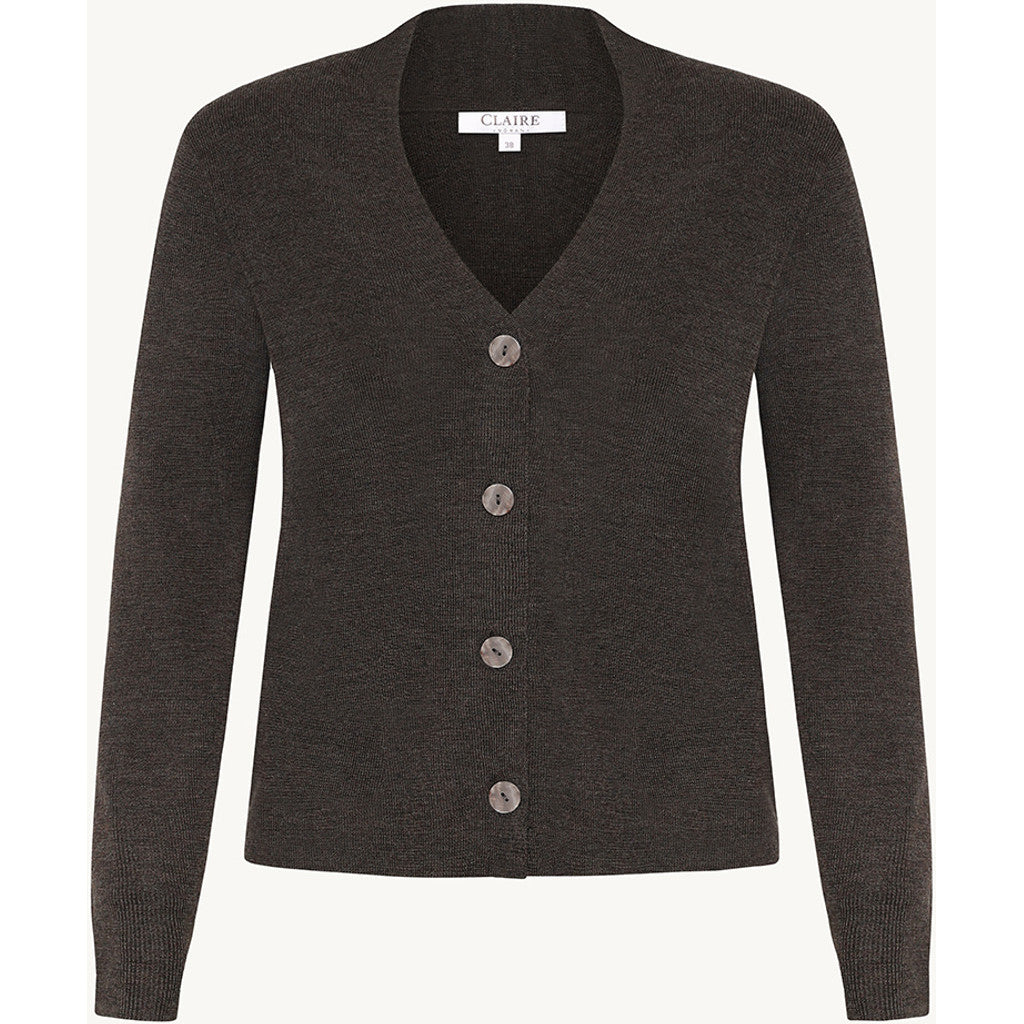 CLAIRE CWCait Cardigan 14579 Hot Fudge Melange