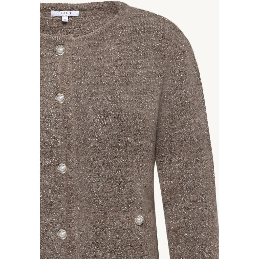 CLAIRE CWCasilda Cardigan 13578 Cacao Melange