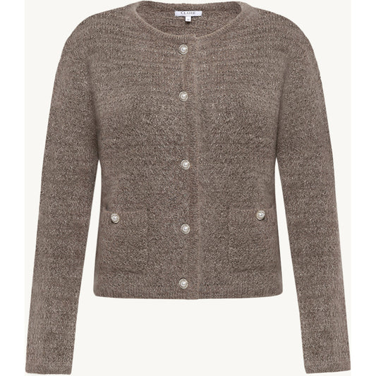 CLAIRE CWCasilda Cardigan 13578 Cacao Melange
