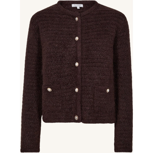 CLAIRE CWCasilda Cardigan 14565 Chocolate Melange