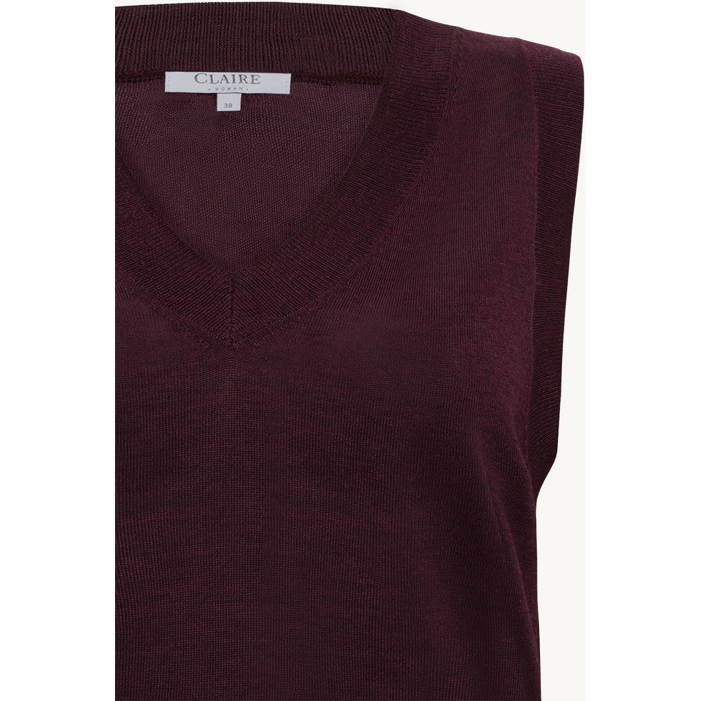 CLAIRE CWElissa Knitwear 13748 Wine Melange