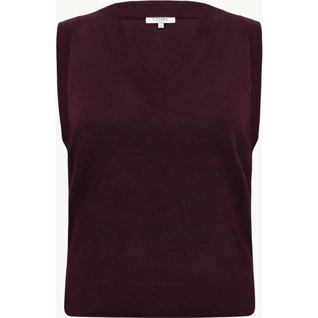 CLAIRE CWElissa Knitwear 13748 Wine Melange