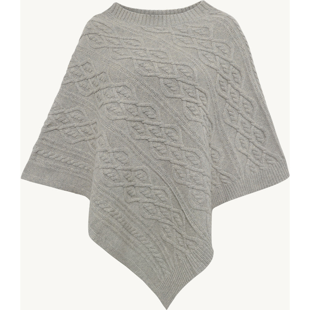 CLAIRE CWFeluca Poncho 1218 Soft Grey Melange