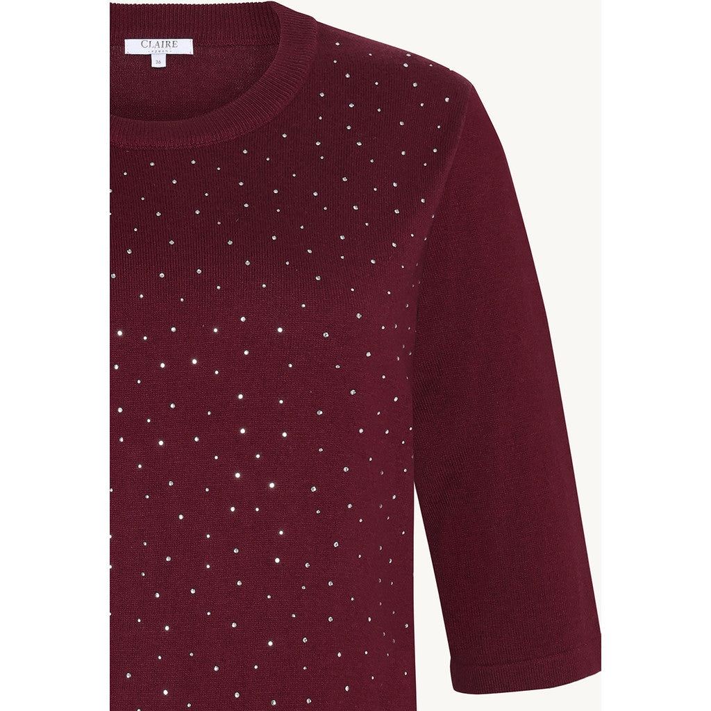 CLAIRE CWPaprika Pullover 13748 Wine Melange