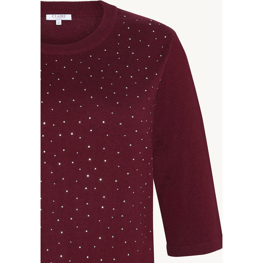 CLAIRE CWPaprika Pullover 13748 Wine Melange