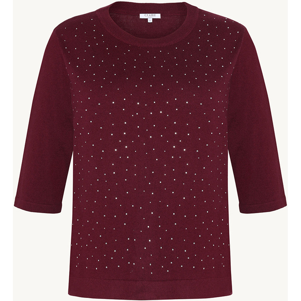 CLAIRE CWPaprika Pullover 13748 Wine Melange