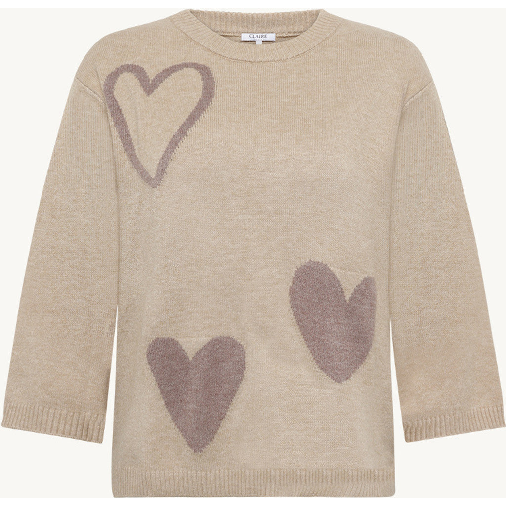 CLAIRE CWPeace Pullover 13272 Snow White Melange