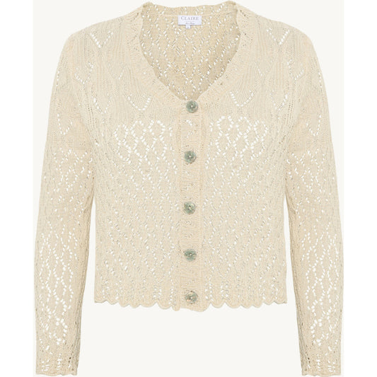 CLAIRE CWPernilla Cardigan 13261 Sand Stone Melange