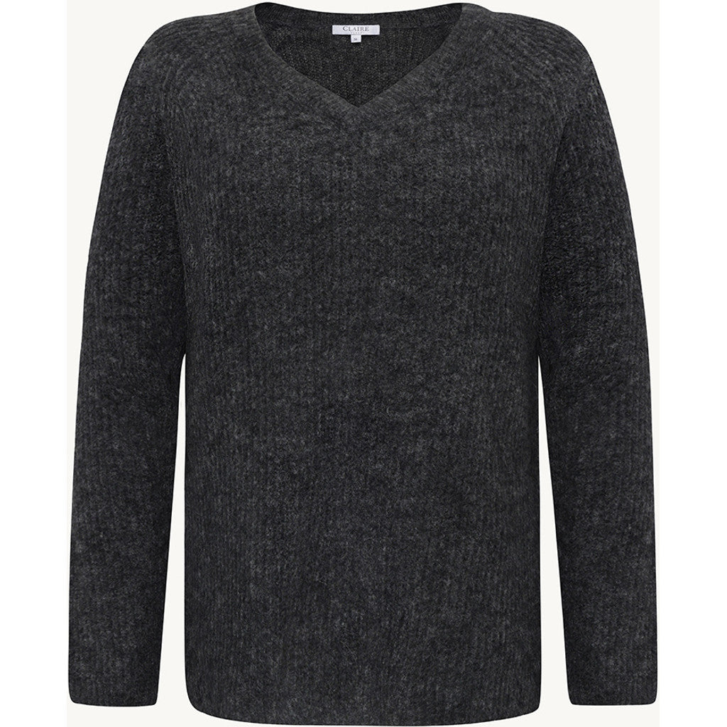 CLAIRE CWPetrusjka Pullover 1236 Dark Grey Melange