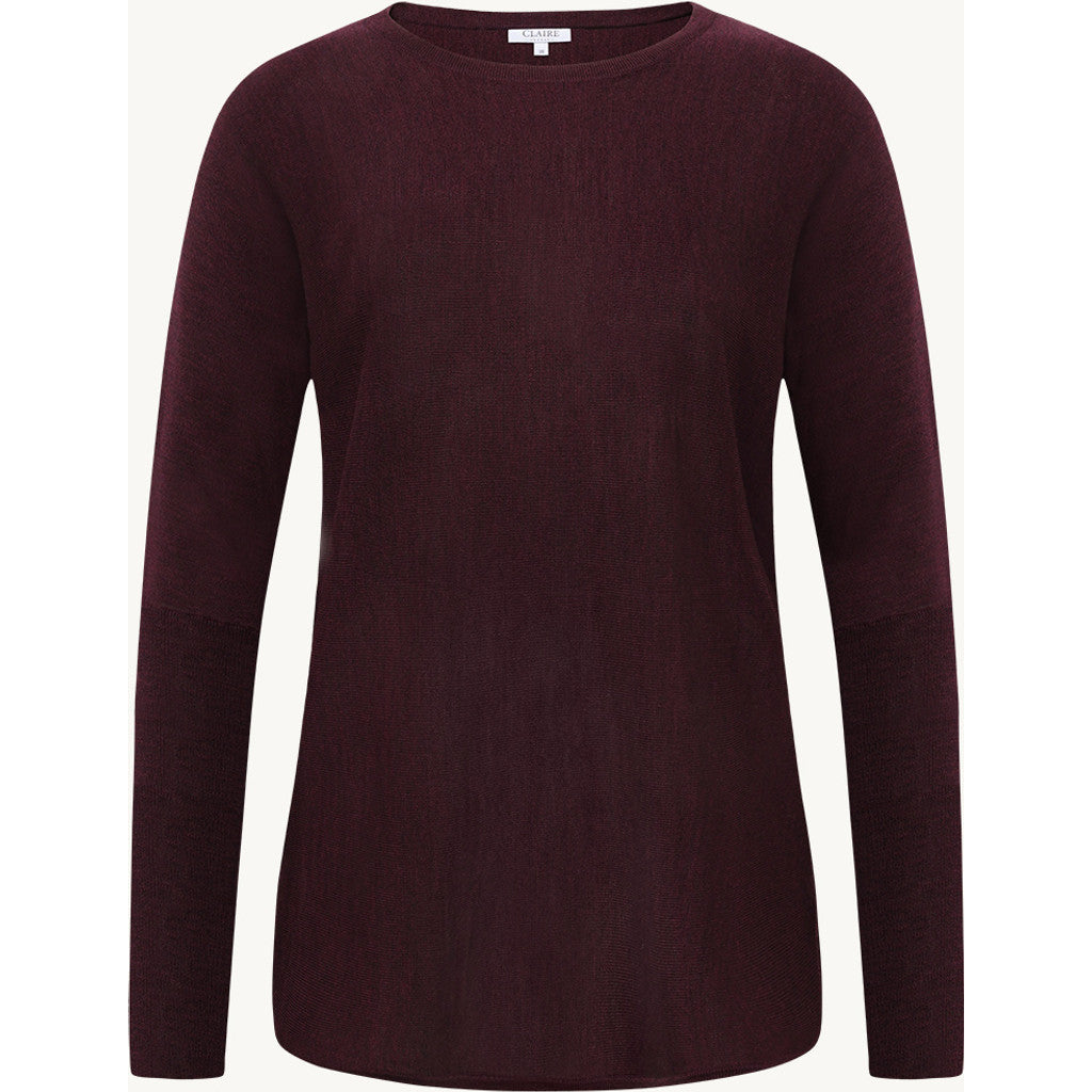CLAIRE CWPippa Pullover 13748 Wine Melange