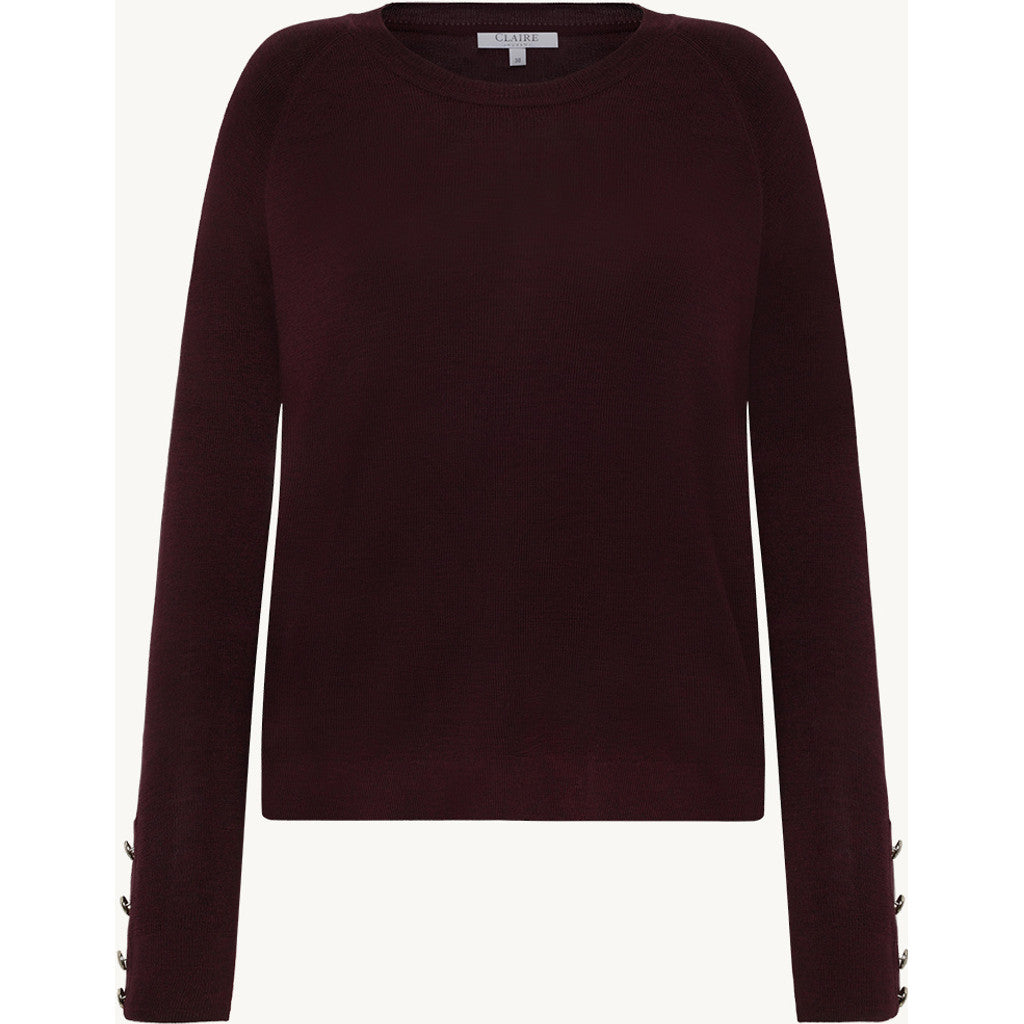 CLAIRE CWPurity Pullover 13748 Wine Melange