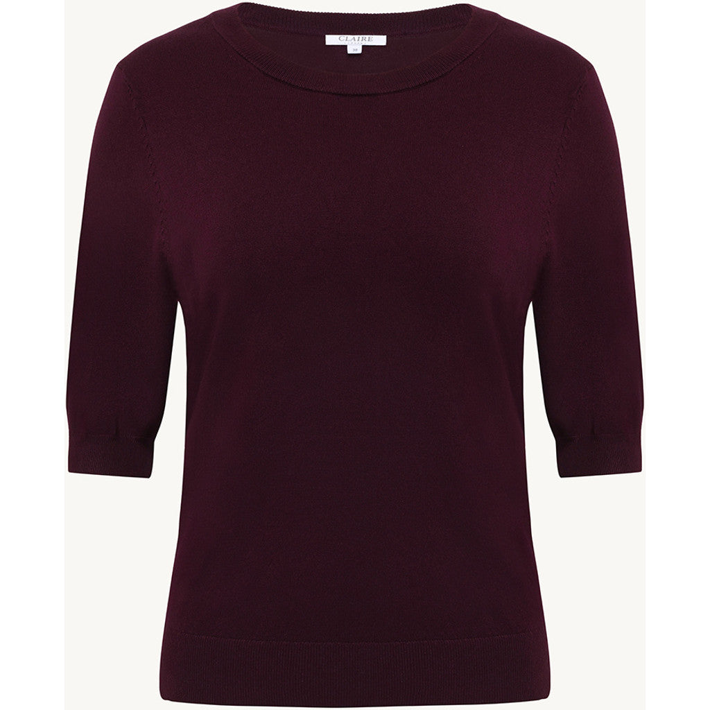 CLAIRE CWPutri Pullover 13748 Wine Melange