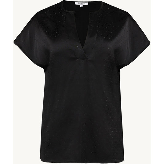 CLAIRE CWReyyan Rhinestone Shirts 3244 Black