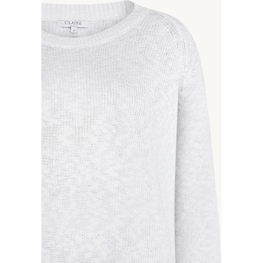 CLAIRE Knit CWPrisha Pullover 3246 White