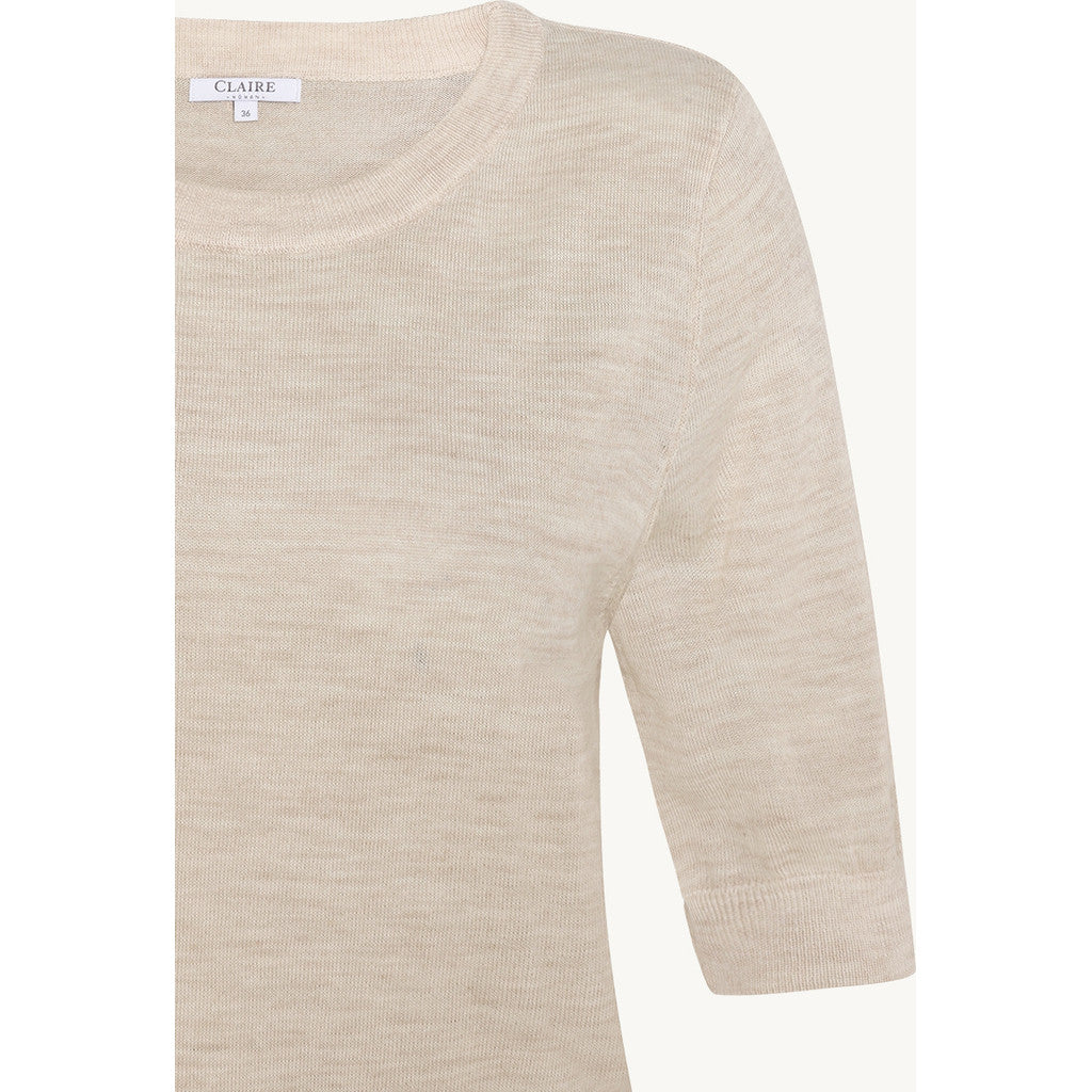 CLAIRE Knit CWPutri Pullover 13261 Sand Stone Melange