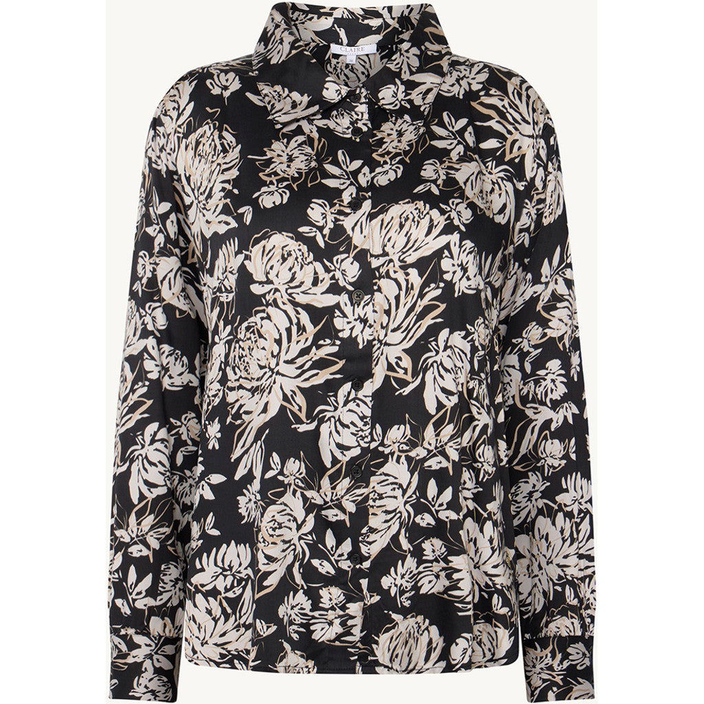 CLAIRE Shirt CWRenee Peonies Shirts 3244 Black