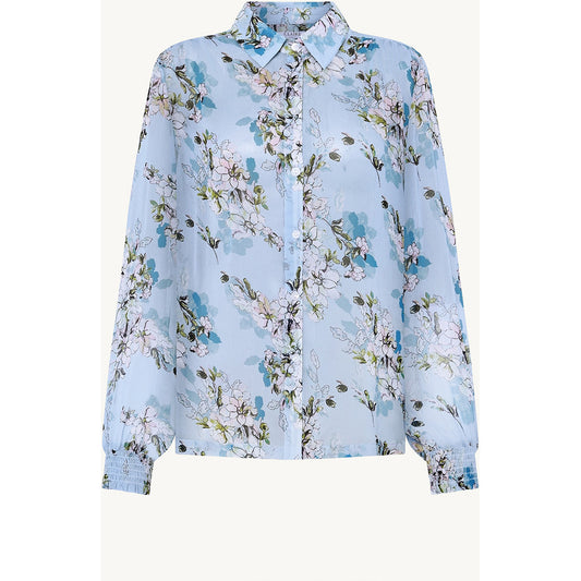 CLAIRE Shirt CWRenette Flower Leaves Shirts 3185 Serenity