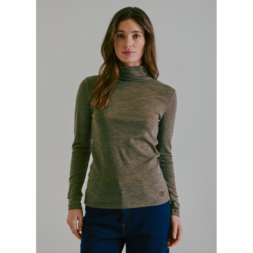 CLAIRE T-shirt CWAlys Pullover 13575 Taupe Melange