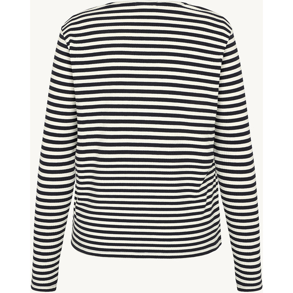 CLAIRE T-shirt CWAmy Stripe T-shirt L/S 3151 Dark Navy