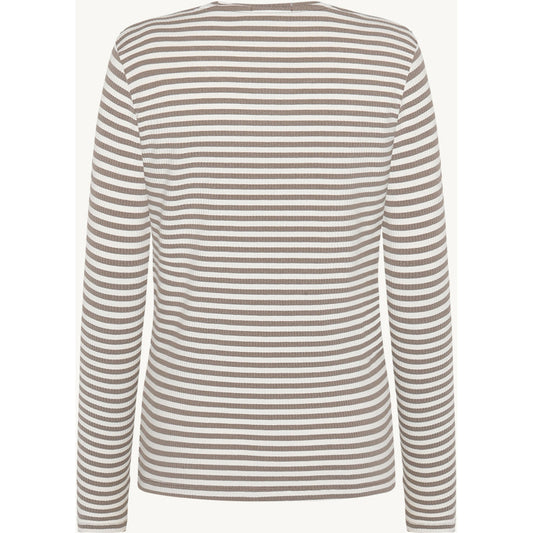 CLAIRE T-shirt CWAmy Stripe T-shirt L/S 4522 Fossil