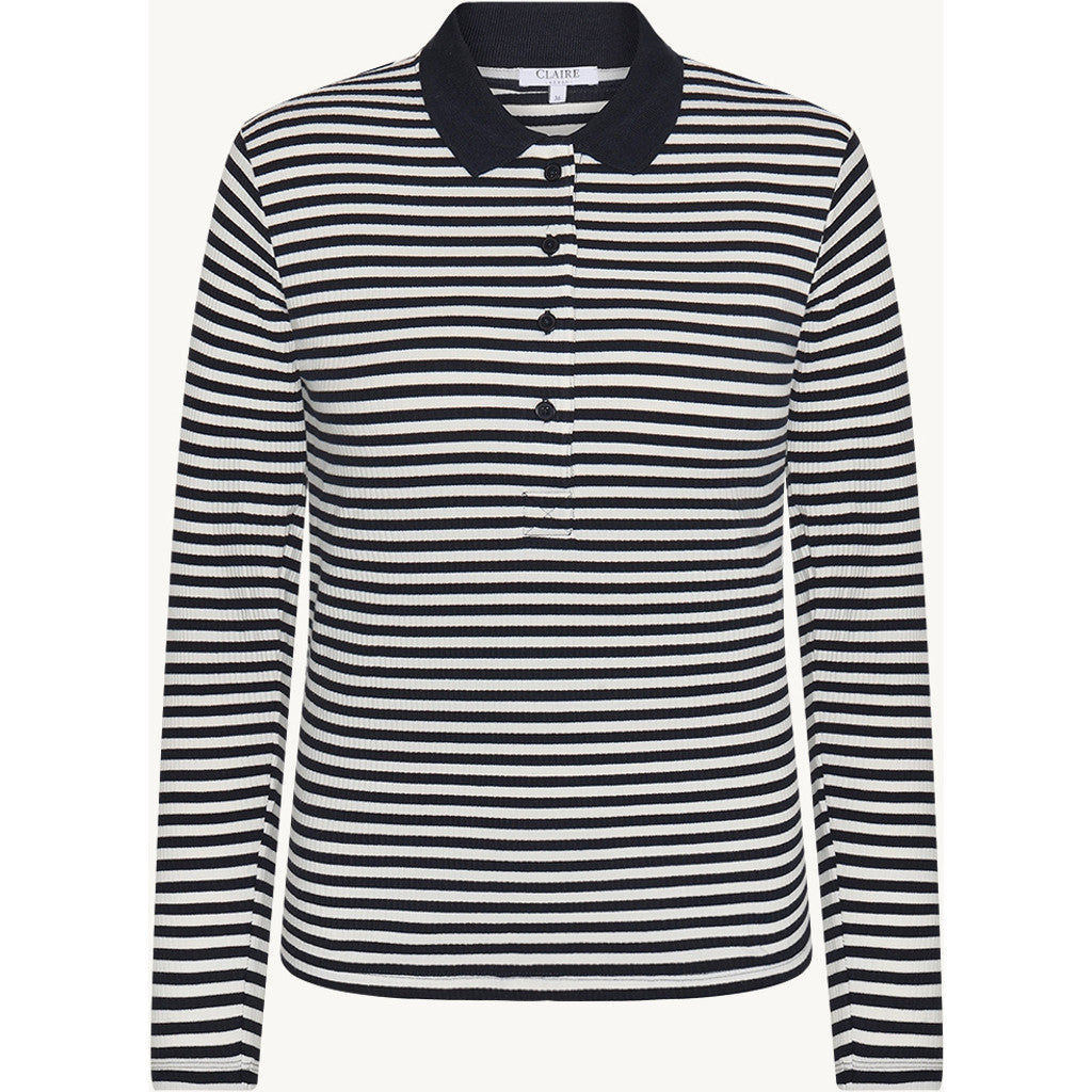 CLAIRE T-shirt CWAnthea Stripe T-shirt L/S 3151 Dark Navy