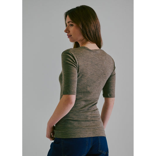 CLAIRE T-shirt CWAuburn Slipdress 13575 Taupe Melange